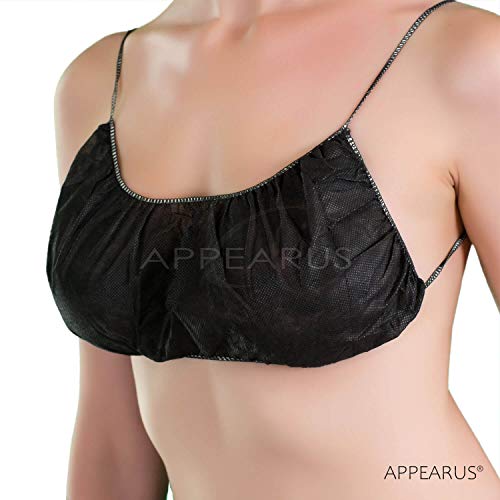 APPEARUS 50 Ct. Disposable Bras - Women's Backless Spa Bra for Spray Tanning and Body Treatments, Black3