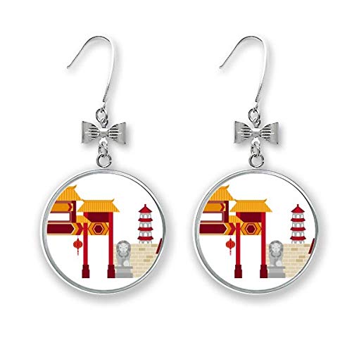 Boucles d'oreilles lion chinois et nœud élégant pour sublimer vos tenues de soirée