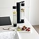 bubliq drink carbonator, Wassersprudler, Mattschwarz, mit Co2-Zylinder und 1 l Flasche, minimalistisches Design, sparkle anything