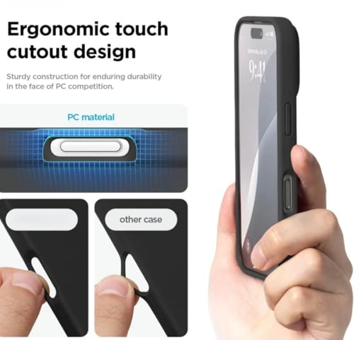 Image of Premium Liquid Silicone Case for iPhone 16 Plus - Slim Full Body Protective Back Cover with Soft Microfiber Lining, Anti-Slip Grip Scratch Resistant Phone Case (Black)