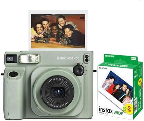 Instax Fujifilm Wide 400 İnstant Fotoğraf Makinesi - 20'lı film (Yeşil) - Görsel 1