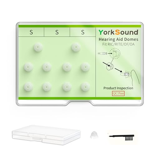 YorkSound Hearing Aid Domes 6mm Small, 10 Pack – Double...