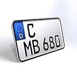Hohe Qualität McKennzeichen 1 EU KFZ- Kennzeichen  240x130  US Kennzeichen  Motorrad  Roller  Traktor  Leichtkraftrad  Anhänger  Motorrad Nummernschild  DIN Zertifiziert