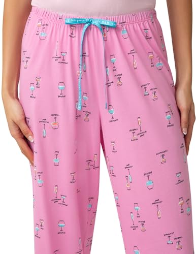 Image of HUE Women's Summer Vacation Pajama Separates, Soft, Whimsical Print Pjs with Tropical Beach Themes, Flip Flops, Cocktails