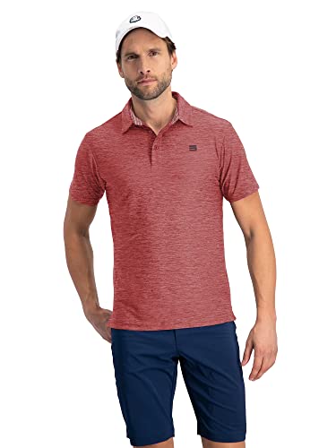 Image of Three Sixty Six Golf Shirts for Men - Dry Fit Short-Sleeve Polo, Athletic Casual Collared T-Shirt