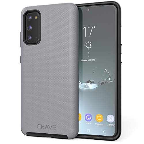 Image of Crave for Samsung Galaxy S20 Case, Shockproof Protection Dual Layer Case for Samsung Galaxy S20 5G (6.2 inch) - Slate