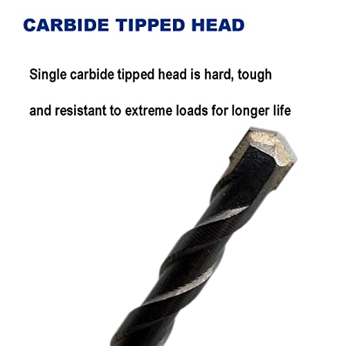 1/4-Inch Carbide-Tipped Sds-Plus Rotary Hammer Drill Bit For Concrete, Brick, Stone, Pack Of 6 #TOP3
