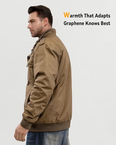 Men Heated Jacket Battery Pack Included 12v Sherpa Fleece Lined Self Heating Camo Coat Warming Clothes Motorcycle Work Best Puffer Rechargeable USB Electric Graphene Apparel Sweater Sweatshirt Vest