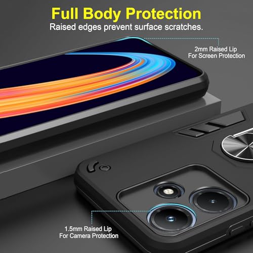 Image of NDCOM for Infinix Hot 30i Back Cover Infinix Hot 30 I Back Cover | Stylish Protection Infinix Hot 30i Cover | Ring Holder Case