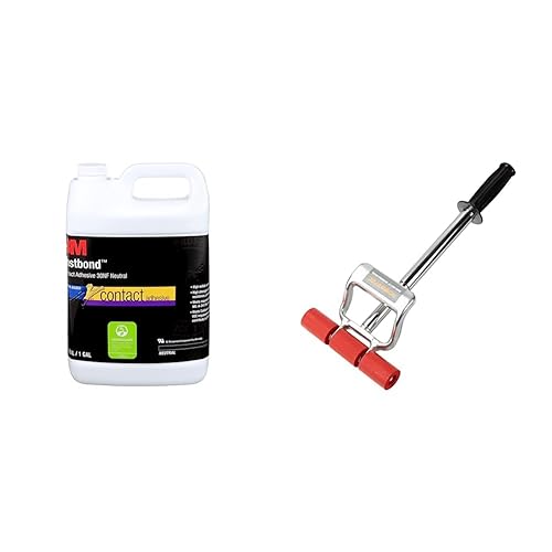 3M Fastbond Contact Adhesive 30NF, Neutral & POWERTEC 71033 Rodillo extensible para pared y suelo para pisos de vinilo