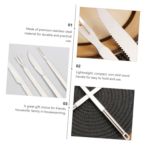Set de 2 utensilios para barbacoa de acero inoxidable miniatura 6