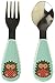 Skip Hop Baby Zoo Little Kid and Toddler Fork and Spoon Utensil Set, Multi Hudson Hedgehog