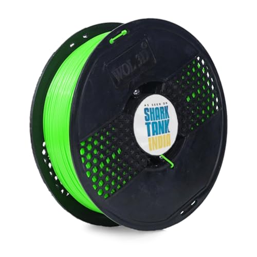 Image of WOL3D 1kg 2026 PLA PRO+ 3D Printing Filament - Improved Formula for Enhanced Strength & Flexibility, (Lime Green), Eco-Friendly, Compatible with Most FDM 3D Printers, Made in India.
