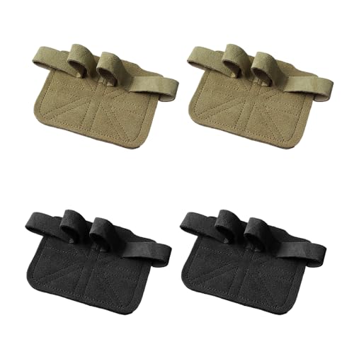 Ximimark 2 Set Non-Slip Leather Weightlifting Gloves with Palm Protection for Pull Ups and Workouts