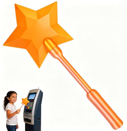 Pipihome Kreditkarteninhaber mit Stäben Zauberstab für Kreditkarte 3D Gedruckter Zauberstab ec Karte Stern Credit Card Wand zum Bezahlen für Raves Streiche und Kontaktlose Zahlungen