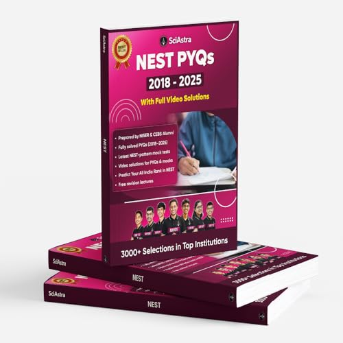 Image of SciAstra (National Enterance Screening Test) NEST PYQ Book 2018-2025 | NEST Previous Year Question Papers with Detailed Written Solutions & In-Depth ... Exam Preparation | Solved Papers & Mock Tests
