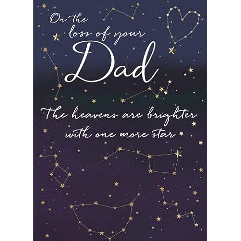Just To Say On The Loss Of Your Dad Gold Foiled Sympathy Greeting Card Cards JT231 Cover