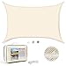 Levesolls Toldo Vela de Sombra Rectangular 4 x 3 m Protección Rayos UV Impermeable Resistente para Patio, Exteriores, Jardín, Color Crema