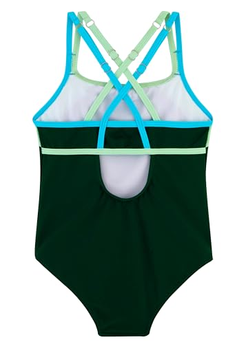 Image of Belovance Girls Swimsuit One Piece Swimwear Adjustable Straps Back Cutout Athletic Sport Kids Tween Bathing Suit 5-14 Years