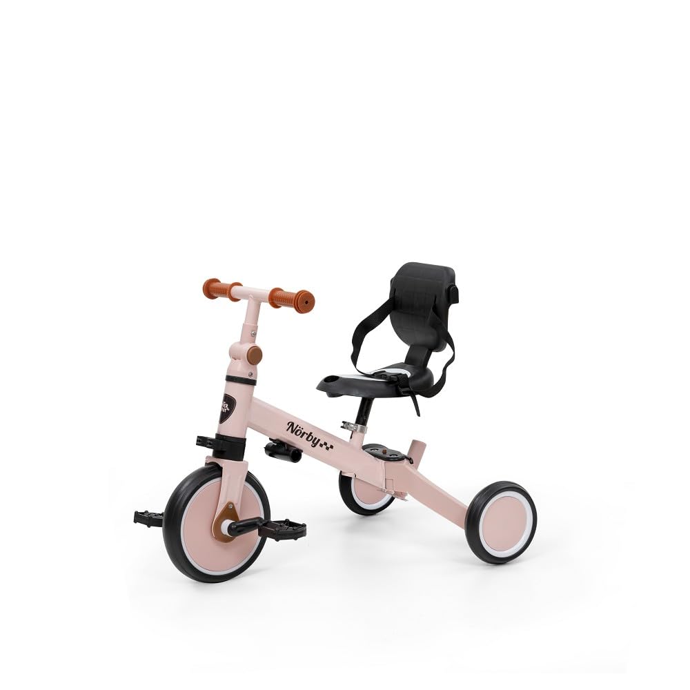 Interbaby - Triciclo "Norby" e Bici Evolutiva 5 in 1 con Capottina - 1-5 Anni
