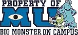 8 INCH Michael 'Mike' Wazowski James P. 'Sulley' Sullivan Monsters Inc University Removable Wall Decal Sticker Art Pixar Walt Disney Home Decor 8 x 4 inches Tall