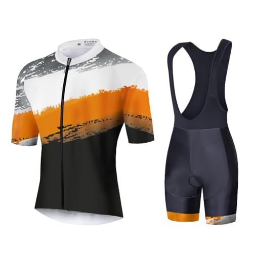 UGLY FROG Traje de ciclismo de verano – Maillot de ciclismo de manga corta con culotte acolchado de gel 3D, transpirable, secado rápido, conjunto de ropa de bicicleta para todo el día, para deportes
