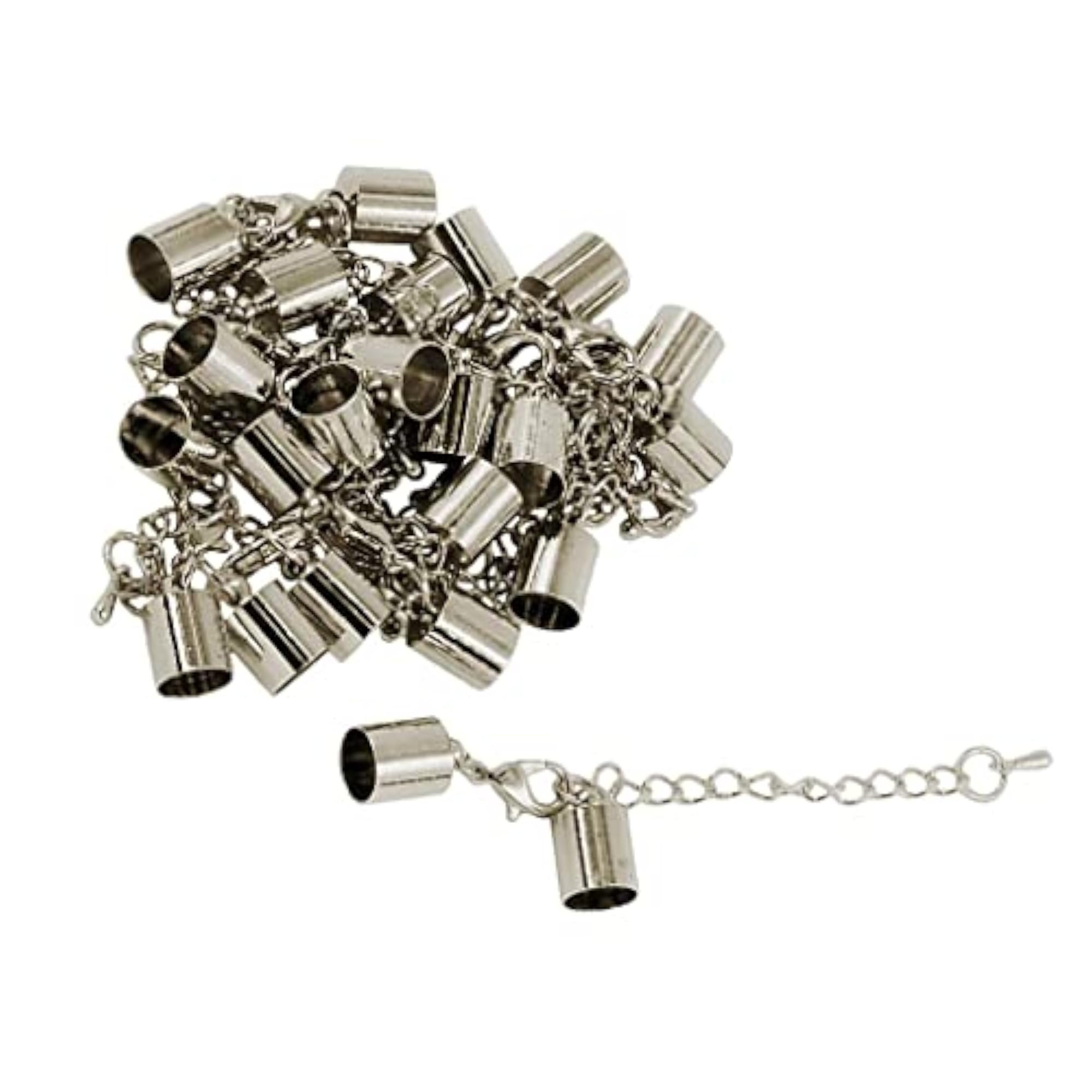 Necklace Extender Chain Set, 12pcs Silver Connectors