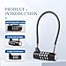 EASTDEER Combination Lock Cable Lock with 4 Digits Cabinet Lock with 7