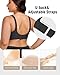 Gailife 3 Pack Nursing Bras for Breastfeeding Seamless V Neck Mesh Maternity Bra Comfort Pregnancy Sleep Bralette - 3XL, Black/Beige/Grey