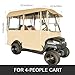 VEVOR Golf Cart Enclosure, with 4-Sided Fairway Deluxe, 300D Waterproof Driving Enclosure with Transparent Windows, Fit for 2+2 Seats Golf Carts (Roof Up to 78.7''L)