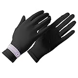 Unisex UPF 50+ Summer UV Protection Non-slip Cycling Gloves, Black