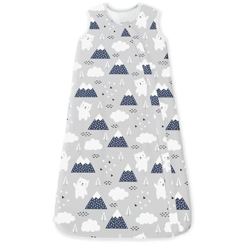 Yoofoss Schlafsack Baby Winter 2.5 Tog - 78cm/6-12 Monate Warm Winterschlafsack Baumwolle Babyschlafsack Winter Herbst für Jungen Mädchen Neugeborene