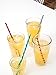 Kikkerland Biodegradable Party Stripes Paper Straws, Multicolored, Box of 144