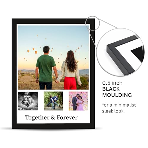Image of Personalized Photo Frame 8x12 Inch | Custom Collage Photo Frame Gift for Birthday, Anniversary, Couple, Friends | Acrylic Sheet with MDF Back | Wall Decor Memory Frame (D-9)