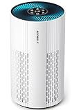Air Purifiers for Home Large Room Cover Up to 1500 Ft², with 20dB Sleep Mode, 360° Air Intake & Outlet, HEPA Air Purifier for Bedroom Pets, Air Cleaner with 7 Color Light, HAP604, Bright White