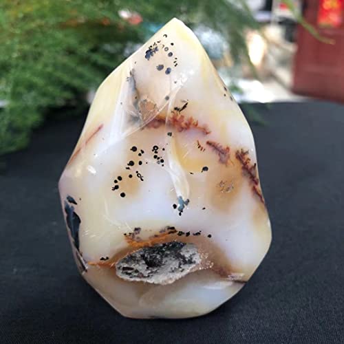 Specimen Healed 1pcs Natural Water Grass ice Cream Flame Home Decoration Stone Crystals As a Gift (Size : 380-480g)