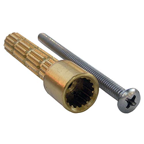 LASCO 03-1783, Brass Valve Stem Extension, 3-Inch Male to Female, H Broach, Custom Cut to Length, with 10-24, 3-Inch Screw by LASCO - Used condition - CA$5.09