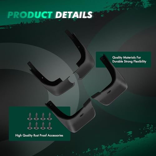 Image of SCITOO Mud Flaps 4PCS Suitable for Toyota Corolla 2007-2013 Front & Rear mud Flaps Splash Guard Set