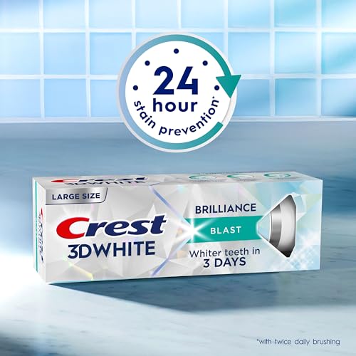 3D White Brilliance Blast Teeth Whitening Toothpaste, 4.6 oz, Anticavity Fluoride Toothpaste, 100% More Surface Stain Removal, 24 Hour Active Stain Prevention - image 5
