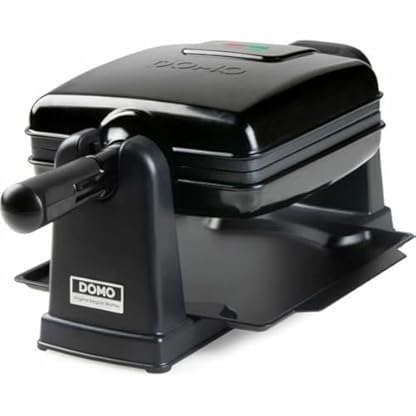 DOMO DO9224W Waffeleisen - Doppelwaffeleisen für Belgische Waffeln - Antihaftbeschichtung - 1400W – Schwarz