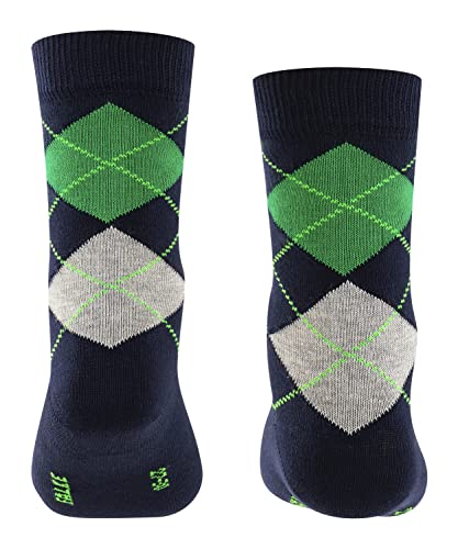 FALKE Unisex-child Socks Classic Argyle K So cotton patterned 1 pair, Blue Navy 6121, 19-22, Blue Navy 6121, 19-222