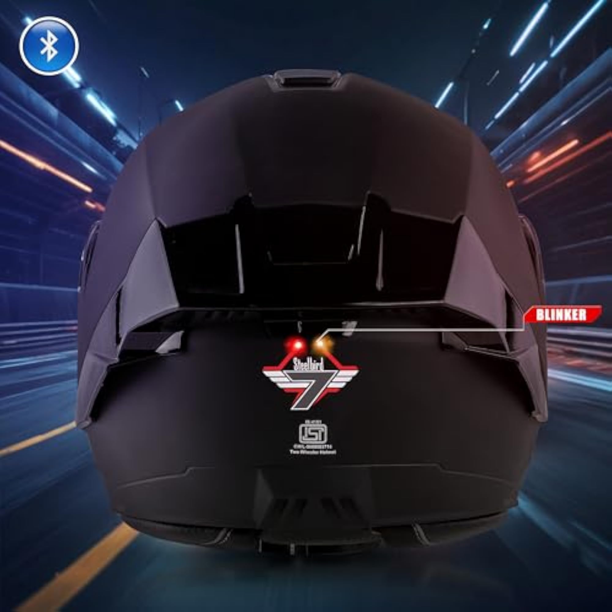 Bluetooth Flip Up ISI Helmet with Inner Smoke Shield