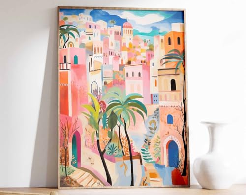 Poster Algérie et art islamique floral grand format A0 pour salon