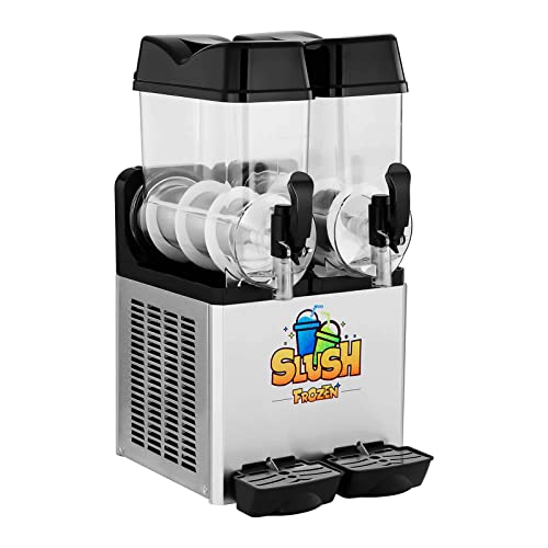 Foto von Royal Catering Slush-Eis-Maschine Slushie Maker RCSL 2/12 (2 x 12 L, 600 W, -3 bis 2 °C, BPA-frei, 8-12 Stunden Arbeitszyklus)