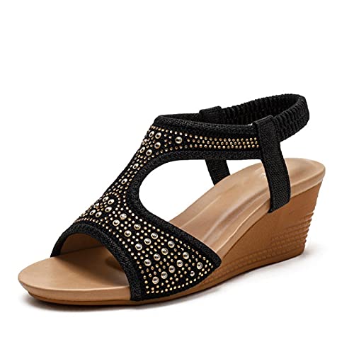 Sandales en toile avec strass idéales pour vos soirées et vacances