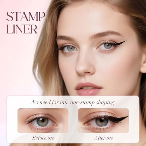 Rotating Eyeliner Stamp Pen waterproof negro y marrón miniatura 4
