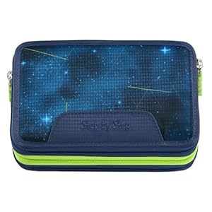 Step by Step XXL-Mäppchen „Starship Galactus“ 43-teilig, blau, Raumschiff-Design, mit Schreibutensilien vorbestückt, für Jungen ab der 1. Klasse