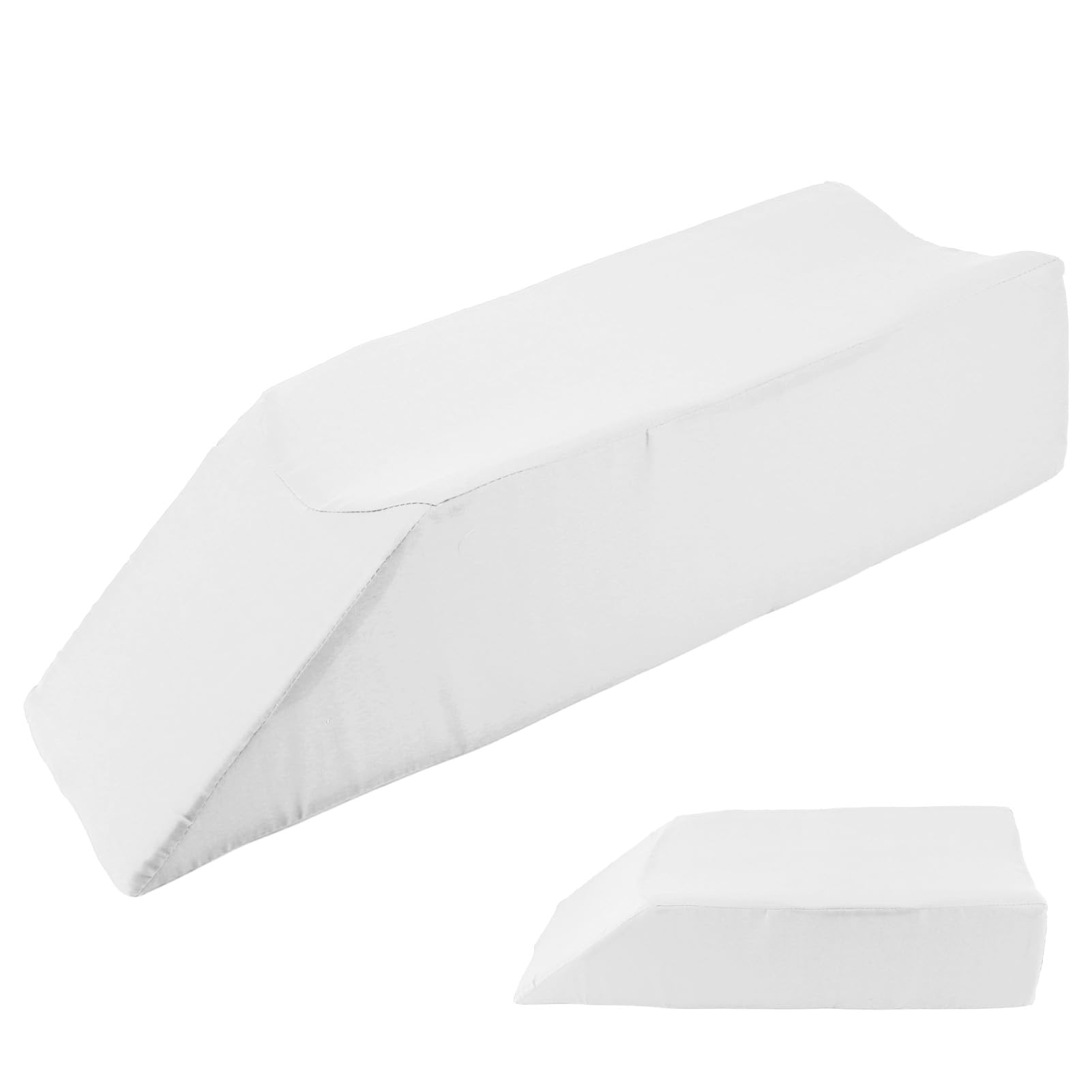Almohada de Cuña de Posicionamiento para Elevación de Piernas, Ayuda a Aliviar la Fatiga y Mejorar la Circulación, 60x28x15cm, Fácil de Limpiar y Mantener (White)