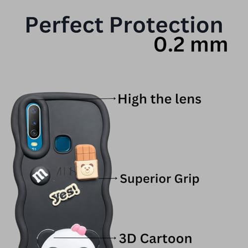 Image of Fancy Back Cover for Vivo Vivo Y17 /Y15 /Y12 /11 (Black)