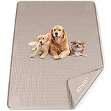 Bartuke Hundetoilettenunterlagen, 127 x 89 cm große Wiederverwendbare Silikonmatte Hundetrainingspads, waschbare WelpenTrainingsauflagen, wasserdicht, auslaufsicher (Khaki)